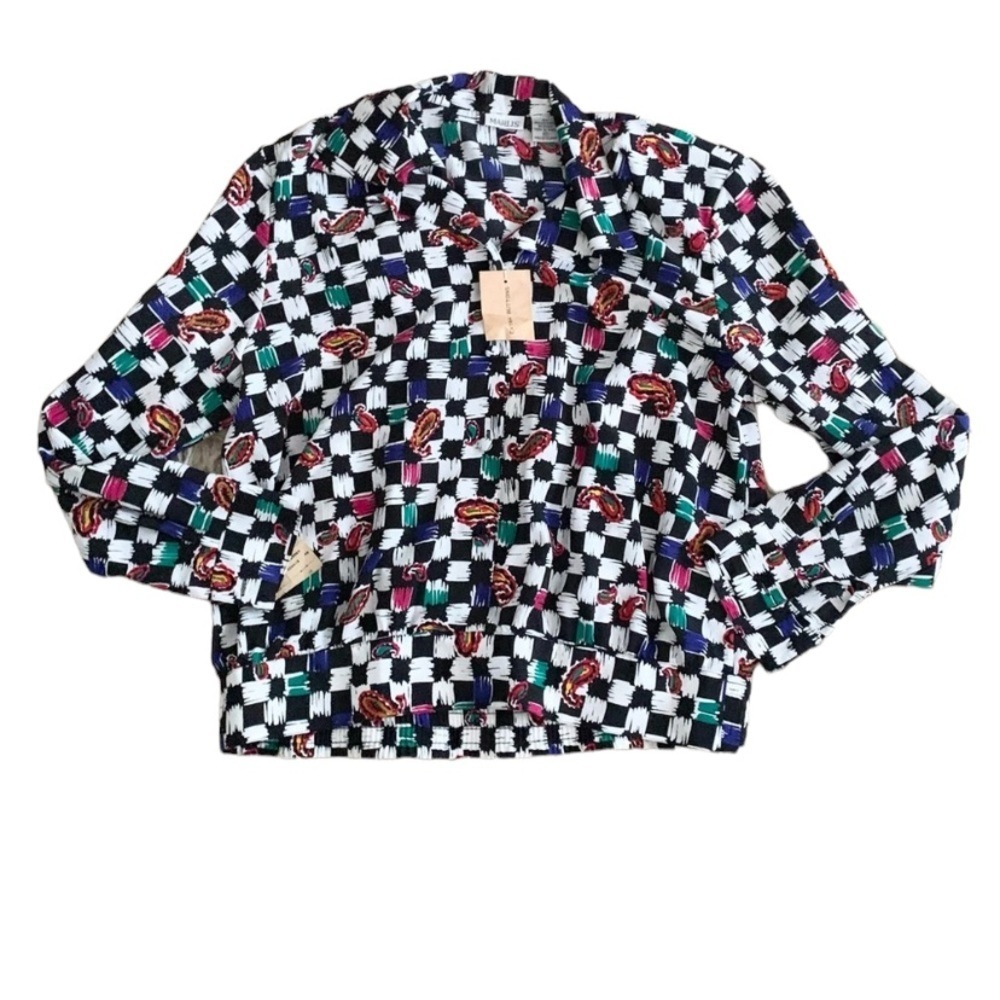 Marlis | Vintage Multicolored Blouse New With Tags Size 12